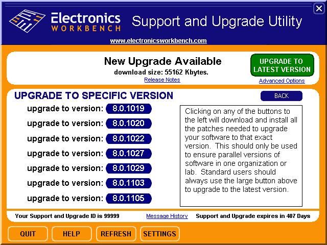 Support and Upgrade Upgrading to a Specific Version To upgrade to a specific version: 1.