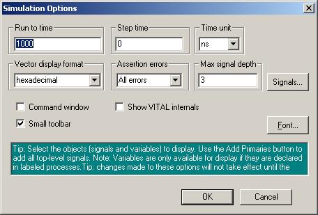 dialog box and prepare the simulation. The simulator interface appears. 4.