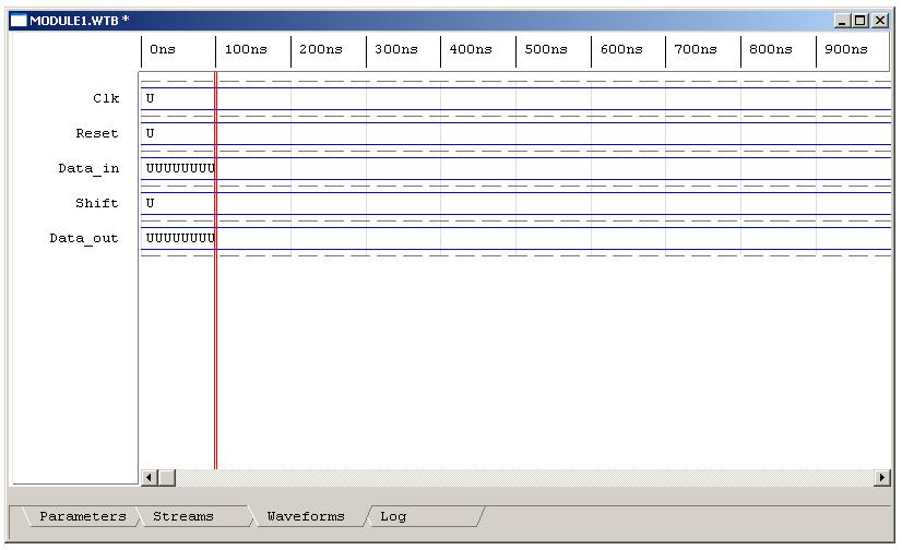 Creating a New Waveform Testbench 4. Select the entity for which this testbench is being created and click Next. Enter the desired Simulation Time and click Next.