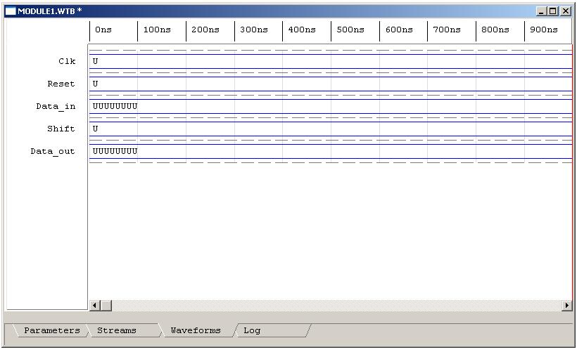 Graphical Waveform Editor To optionally edit the testbench s properties: 1. Select WaveTest/Properties. The Waveform Testbench Properties dialog box appears. 2.