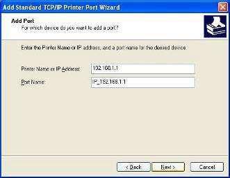 6. Enter printer s IP address (found on diagnostic form).