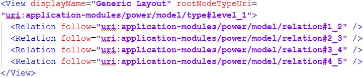 to configure a type to connect with a device, create a Reference tag similar to the example below: <Reference displayname="device" uri="uri:applicationmodules/power/model/relation#meteredby"