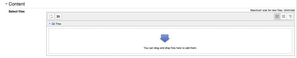 This loads the File picker a tool for uploading and finding files in Moodle. Step 3 - Upload a file - cont Select Upload a file from the left list of options.
