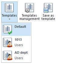 With Paging Size drop-down menu, you can define how many rows should be displayed in report grid on one page.