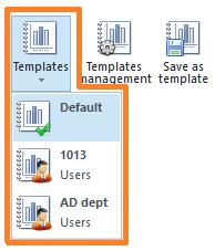 Templates management Templates management button opens a template management page, where you