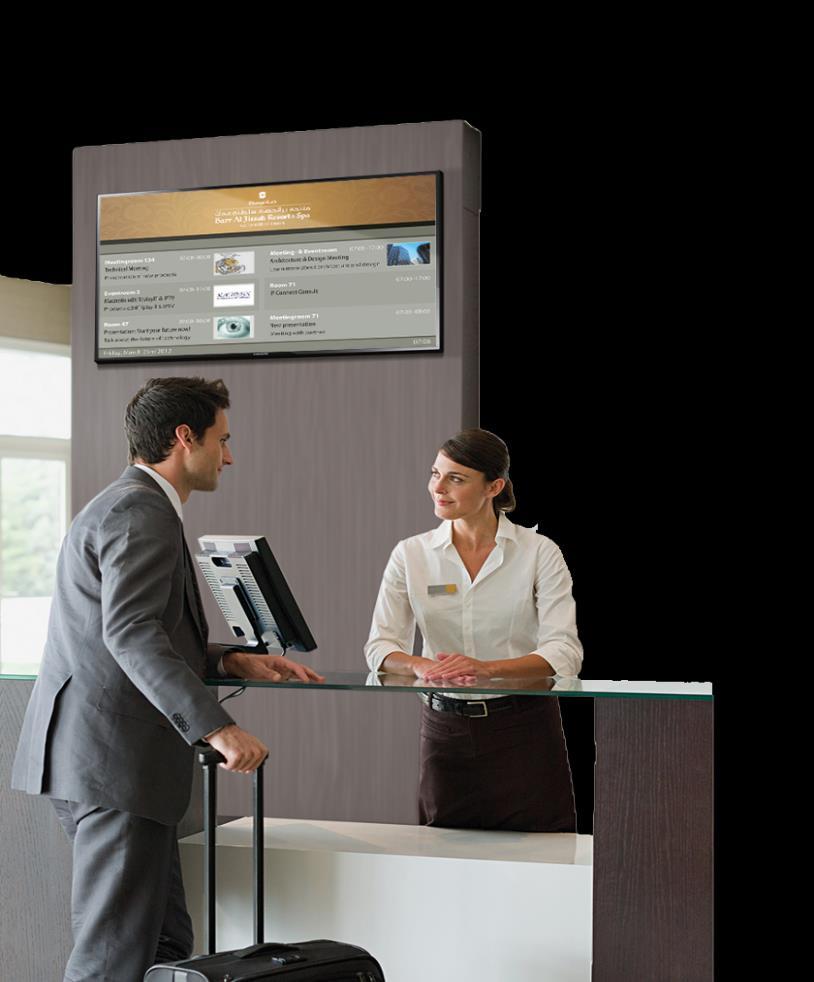 In Touch DIGITAL SIGNAGE Focused use of digital media content in areas with high guest traffic Electronic