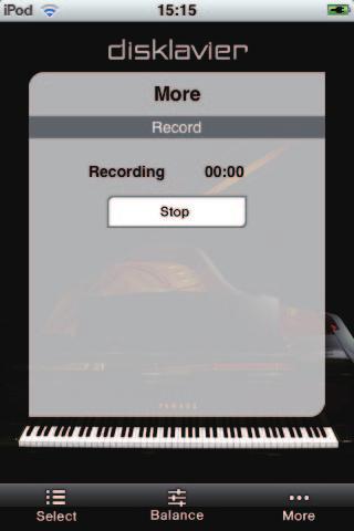 Stopping Recording Tap on [Stop]. [Stop] Stops recording.