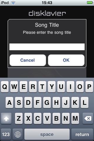 Titling a Song After recording the song, you can add a title to that song. We recommend entering titles in alphanumeric characters.