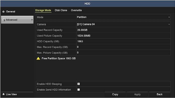 SECTION 12: MANAGING HDDS 12.4.3 HDD status reporting The HDD monitoring features include an option to report the HDD status daily. To use this feature: 1.