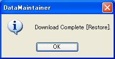 If the download succeeds PC side A message appears indicating that the download was completed successfully. Click the [OK] button to close the screen. Terminal (telephone) side "Download Complete!
