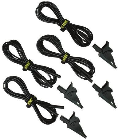 52) (4) Black Test Leads and Alligator Clips
