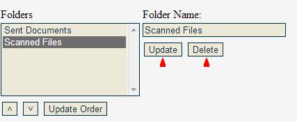 Editing and Deleting a Folder 1. Click Manage Folders 2. In the list of folders, click on the folder that you would like to edit, or delete. 3.