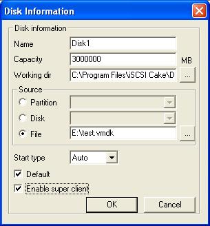 SUPER CLIENT 1. Add a disk with Enable super client option. (Existing disk can be modified after it is stopped.