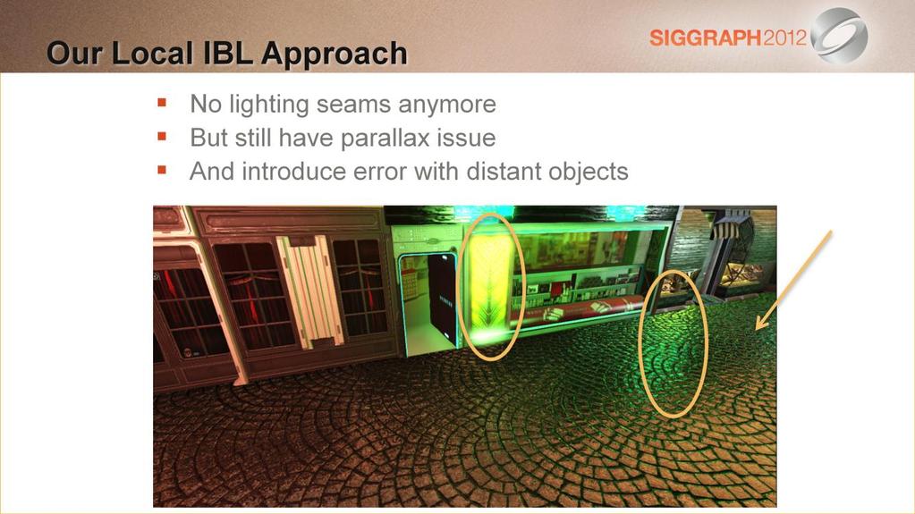 #This slide shows one screenshot to illustrate the lighting seams correction. Here is a screenshot showing our result.