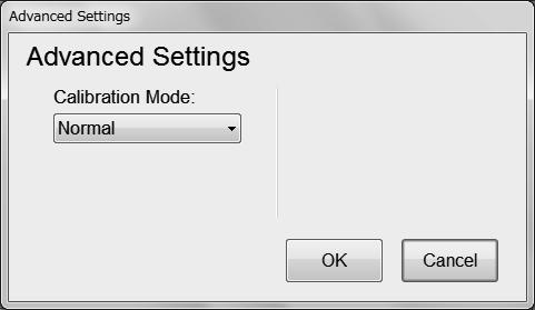 5-5. Advanced Settings 1) Calibration Mode Sets the calibration mode. The default setting is "Normal". Normal : Use this setting to have normal display for screen resolution and display method.