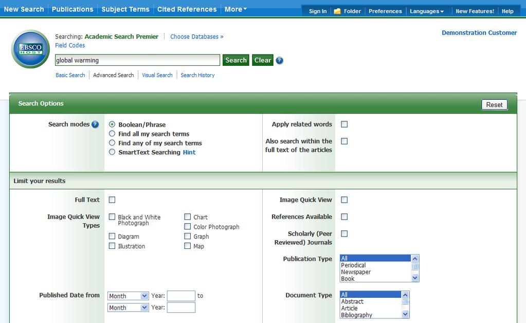 Advanced Search Screens The library administrator can choose from three styles of Advanced Search: Single Find Field or Guided Style Fields.