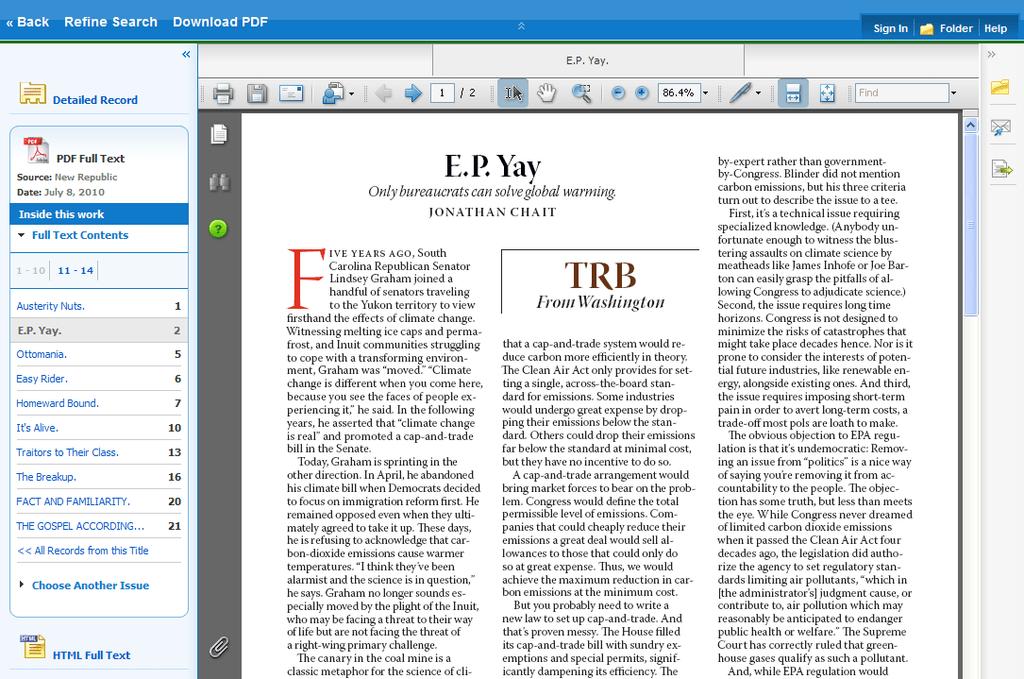 PDF Full Text Viewer The PDF Full Text Viewer allows you to view PDF full text content using a variety of features.