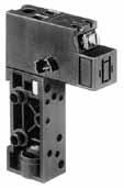 Subbases and end bases for miniature control valves Part numbers