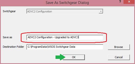 name to save the resulting upgraded configuration.