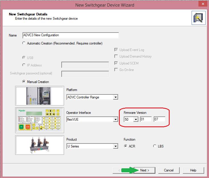 Figure 1: Manual ADVC3 configuration creation After following the instructions, a summary page, as shown in Figure 2 below will be displayed.