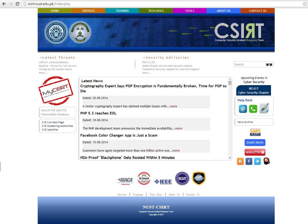 6. NUST CSIRT 6.1 Mission Statement NUST CSIRT is a National; Government sponsored Computer Security Incident Response Team.