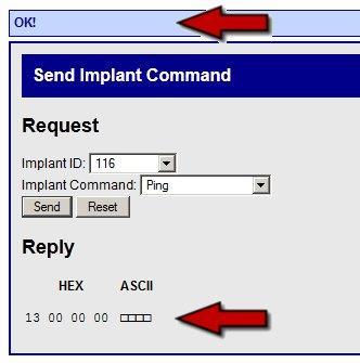 Click on the drop-down menu labeled Implant Command.