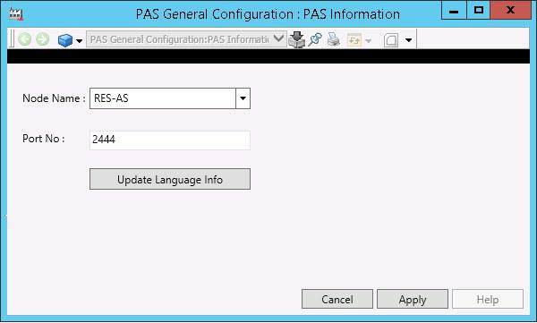 Section 2 Installation and Configuration PAS Information Aspect Administrative Objects > PAS Global Configuration 3. Select New Object from the context menu to open the New Object dialog box. 4.