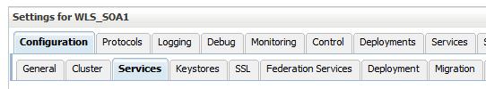 High Availability Options Screen TLOG store as JDBC persistent store Transaction migration policy for