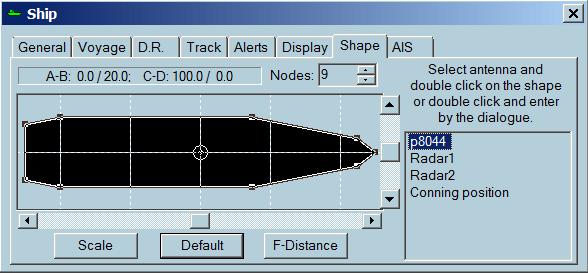 When the item is selected double click on the desired position within the shape plot. The antenna s symbol changes its position.