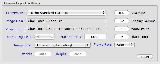 As Cineon is a film-only format, you should leave it set to "Standard LOG/LIN.