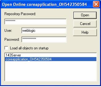 Configuring OBIEE Connection Pool Appendix A About OBIEE 2. From the File menu, select Open and click Online. The Open Online <database name> dialog box displays. Figure 4. Open Online Dialog Box 3.