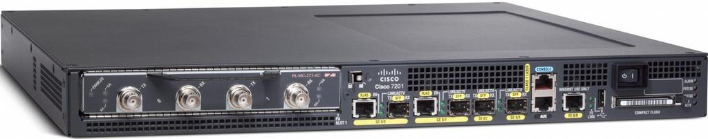 Typical Examples Cisco 7301 or Cisco 7201 Now end of sales, but excellent 1RU router with 3 and 4GE interfaces respectively 7301 good for links up to 300Mbps (real