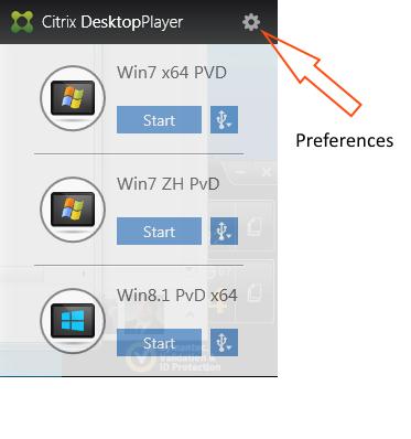 Single click to bring DesktopPlayer user interface and click on top right hand side configuration icon Options in the Preferences panel include: Activities Displays information about recent updates,