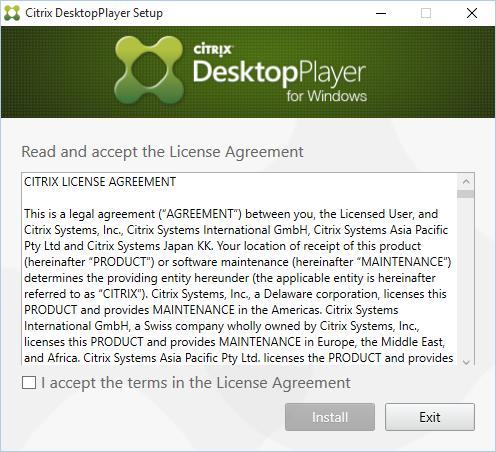2. Review the terms of the software license agreement for the