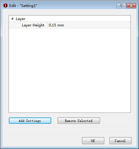 Figure 5.98: Edit the layer height for the "Per-Layer Settings".