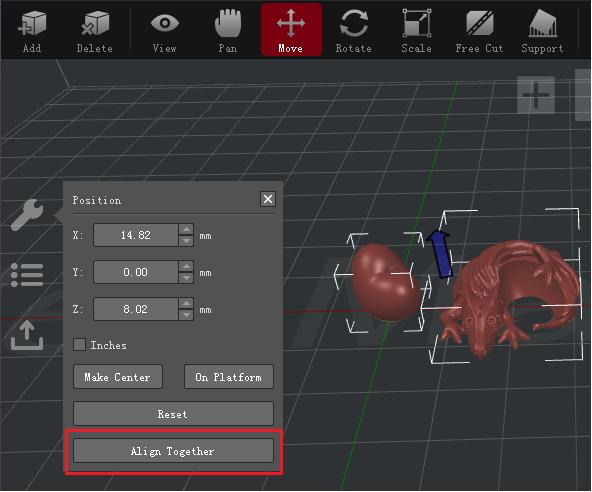 12: Select the different extruders to print different parts of the model.