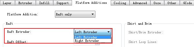 If you use different filament while printing in multiple-extruder-mode, you need to set the extruders