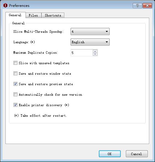 models Select all the models Deselect all the models Set language, shortcuts and so on Note: