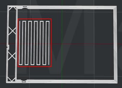 Lines Figure 5.39: Set "Support Infill Type" to be "Lines". Grid Figure 5.40: Set "Support Infill Type" to be "Grid".