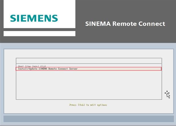 Installation and commissioning 3.2 Installing SINEMA RC Server System update V1.2 > V1.