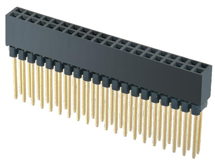 PC/104 Connectors mm Pitch Vertical us Connectors 32+32 contacts supports an 8-bit system. 20+20 contacts combined with 32+32 contacts supports a 16-bit system.
