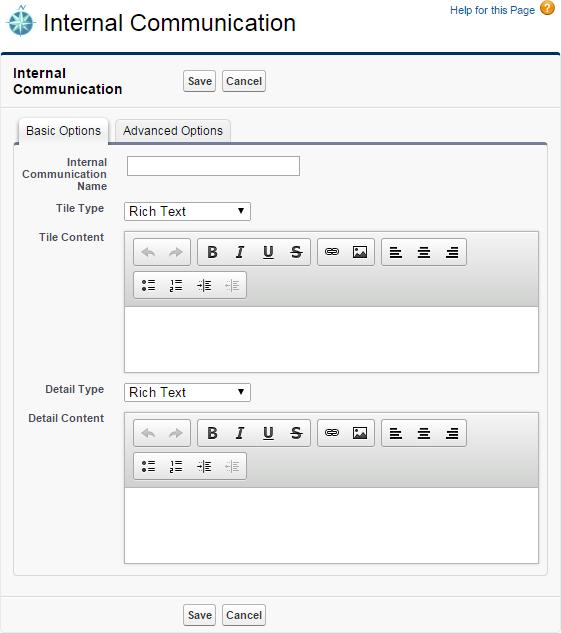 Setting Up WX to Display a Survey Creating a New Internal Communication Creating a New Internal Communication 1. Select the Internal Communications tab.