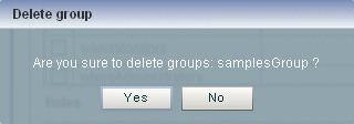 Deleting a Group 22.2.1 How to Delete a Group Oracle CEP is configured by default with a set of groups that are in turn mapped to roles: you cannot delete the default groups. See Section 20.