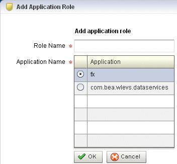 Configure the Add Application Role panel as Table 23 1 describes.