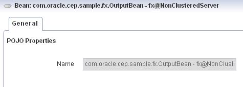 Viewing and Editing the Configuration of a Stage Figure 4 17 General Tab for POJO Stage There are no editable properties for this type of stage. 4.2.1.15 Cache Properties: Oracle Coherence Cache Figure 4 18 shows the properties for an Oracle Coherence Cache stage.
