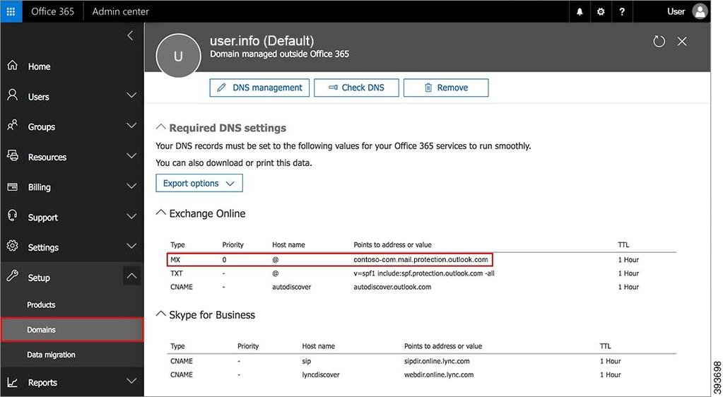 Configure Office 365 Add a domain and users to Office 365 Log in to Office 365 portal and add a domain and users. For more information, refer Add a domain and users.