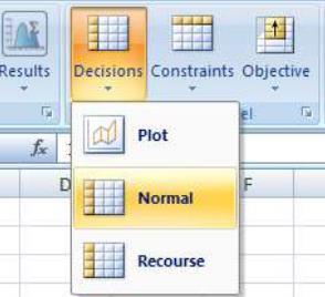 Summary Setting Up a Model in ASP as an Excel Spreadsheet Use mouse to select