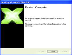 When the autorun window shows up, click the Install DirectX 9 item. Step 2.