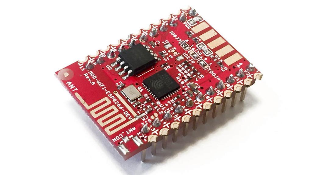 This module can easily be mounted on a breadboard, and you can easily access all the pins of the ESP8266.