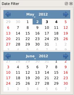 You can also select the month by clicking the down-arrow beside the month